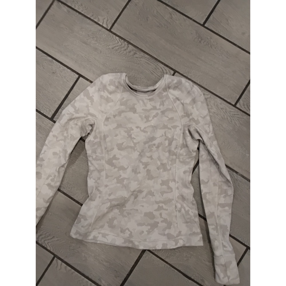 Lululemon Camouflage Long Sleeve Athletic Top Women's Size 8 - Picture 2 of 7
